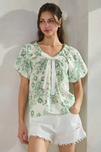 Floral Printed Romantic Blouse