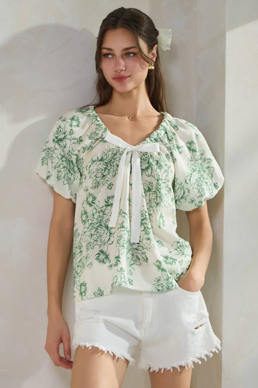 Floral Printed Romantic Blouse