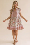 Plus Ruffle Short Sleeve Babydoll Floral Dress avaliabe 05/15/26