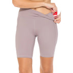 Premium Nylon Activewear Solid Bike Shorts (8" Inseam)