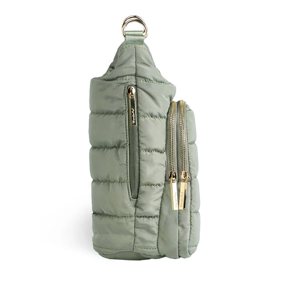 HydroBag®  HANDLE™  Sage Green with Solid Vegan Leather Trim