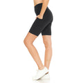 Premium Nylon Activewear Solid Bike Shorts (8" Inseam)