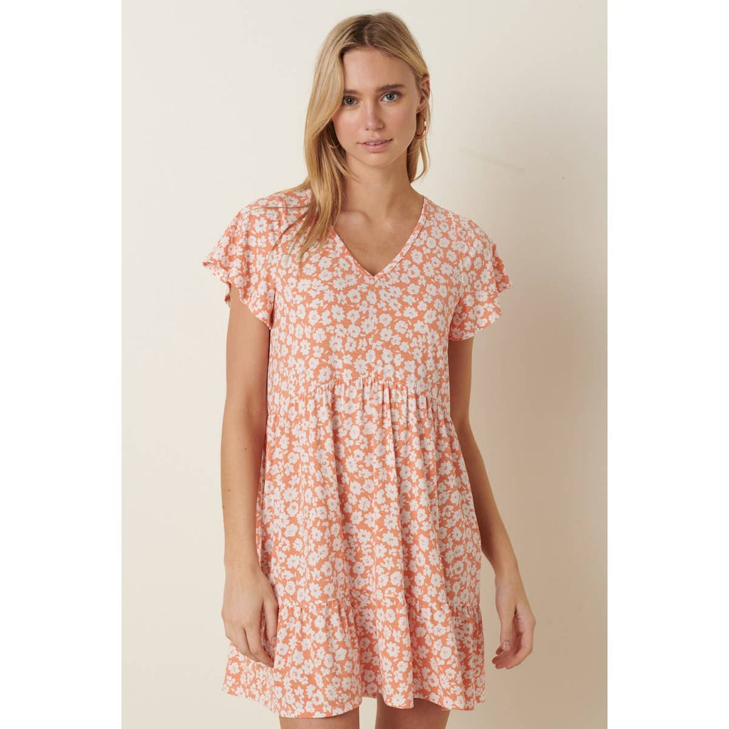 FLOWER PRINT BABYDOLL DRESS