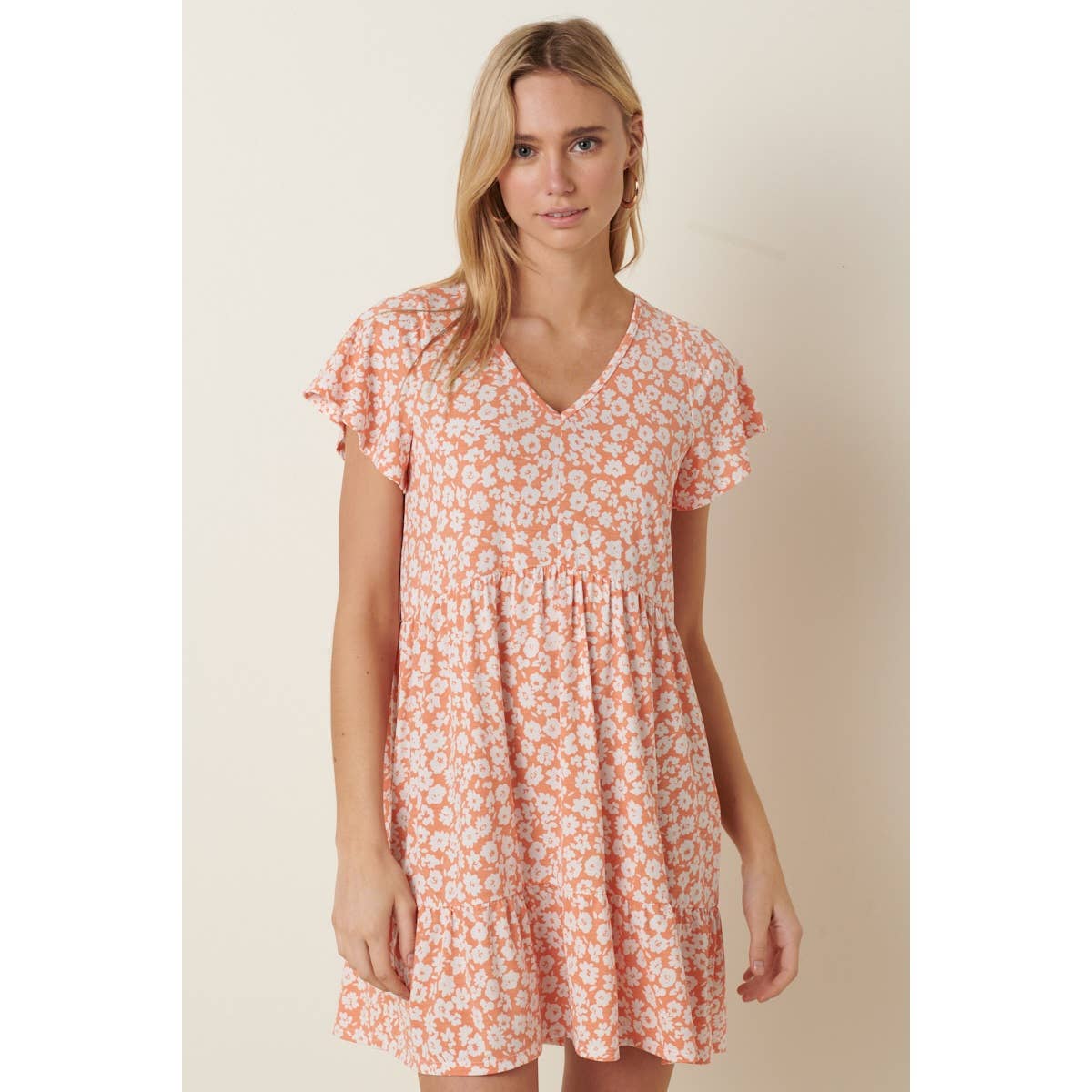FLOWER PRINT BABYDOLL DRESS