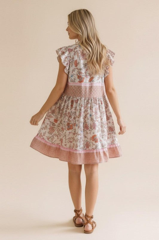 Plus Ruffle Short Sleeve Babydoll Floral Dress avaliabe 05/15/26