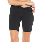 Premium Nylon Activewear Solid Bike Shorts (8" Inseam)