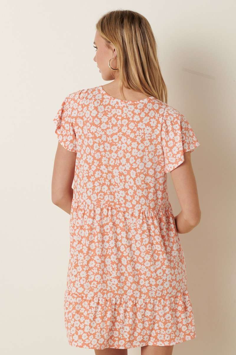 FLOWER PRINT BABYDOLL DRESS