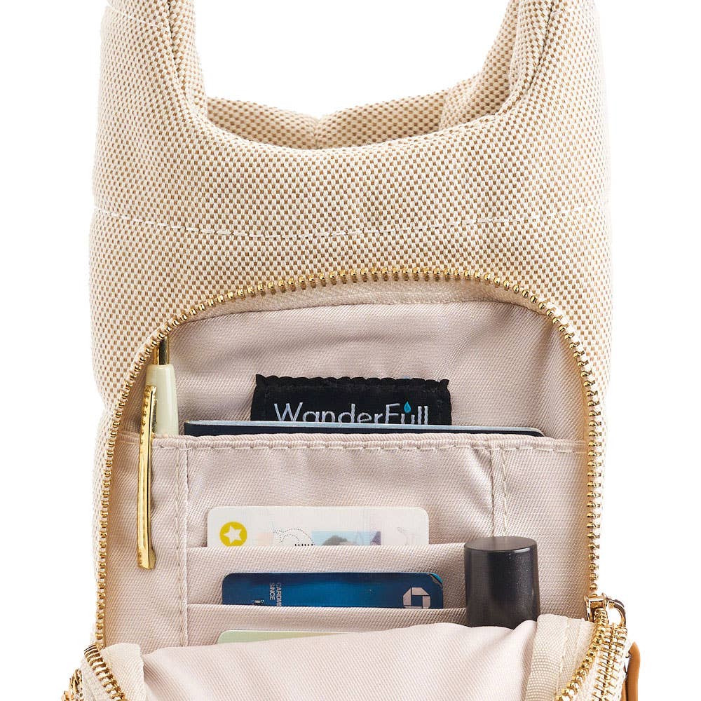 Oatmeal Canvas HydroBag® with Canvas and Vegan Leather Strap