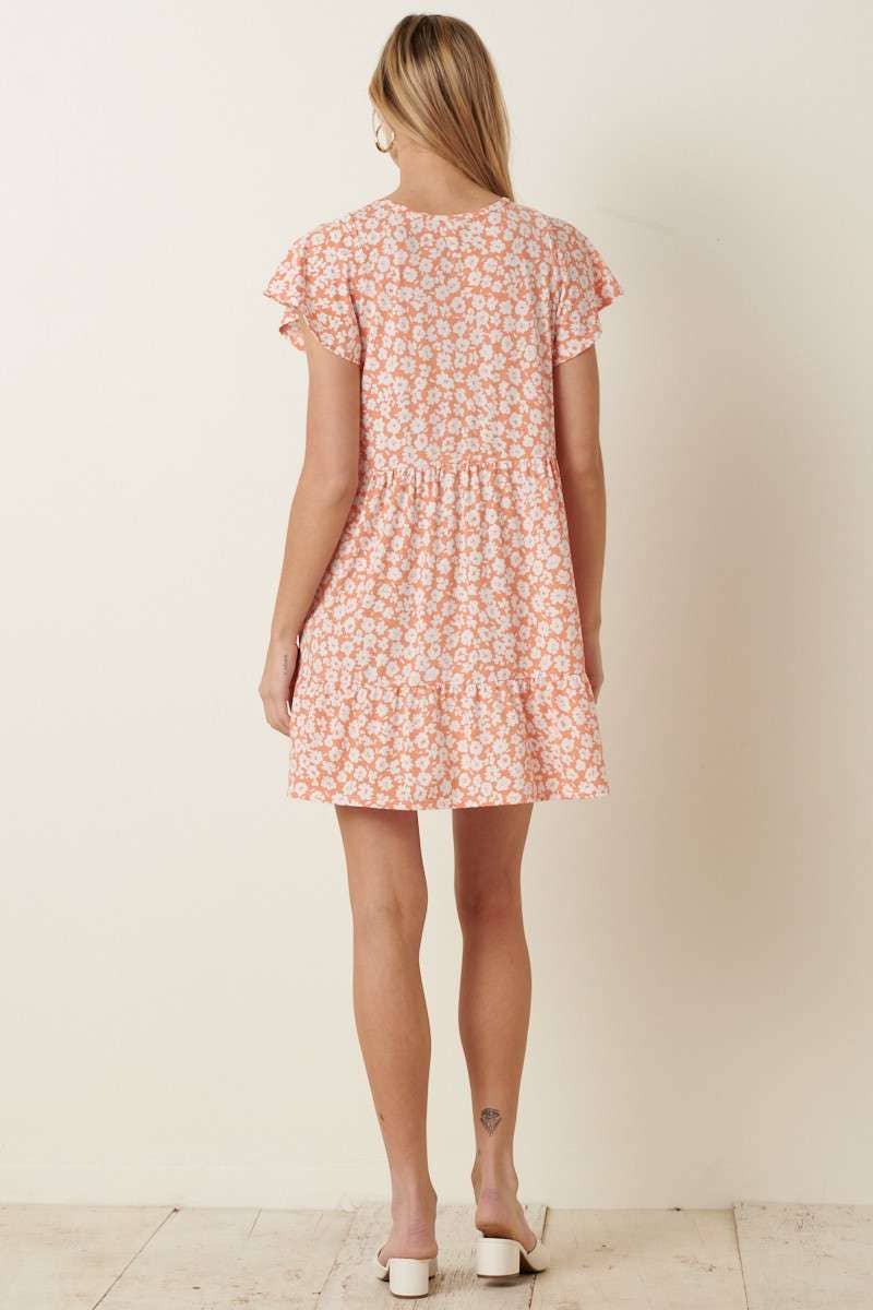 FLOWER PRINT BABYDOLL DRESS