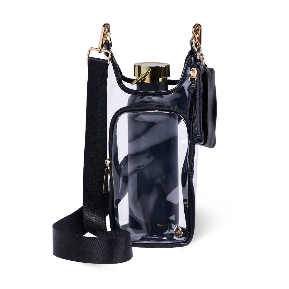 Clear HydroBag® Stadium with Black Trim and Matching Pouch