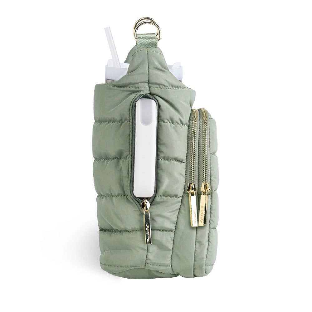 HydroBag®  HANDLE™  Sage Green with Solid Vegan Leather Trim